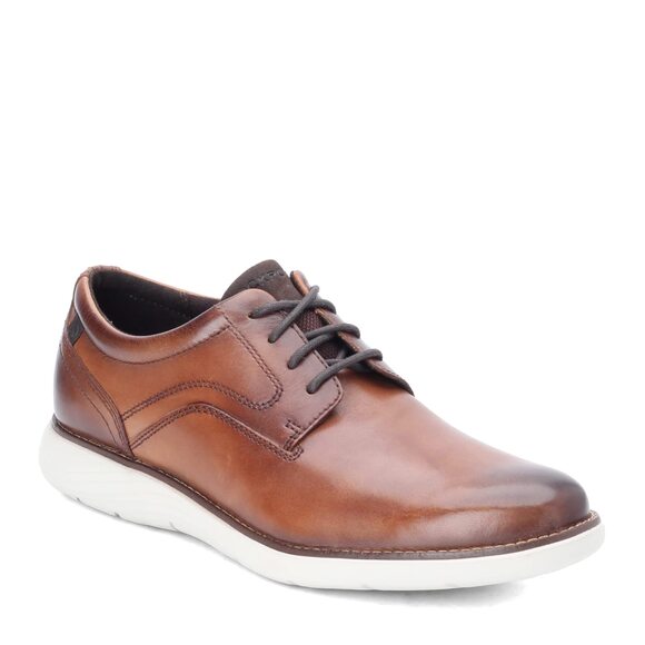 NWT Rockport mens Garett Plain Toe Oxford, Cognac, 12 US - Picture 6 of 7